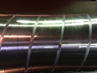 【フィルム印刷用ロールの大和工業所】Wヘリカル溝ロール 300φ×3000 製紙用製品です!